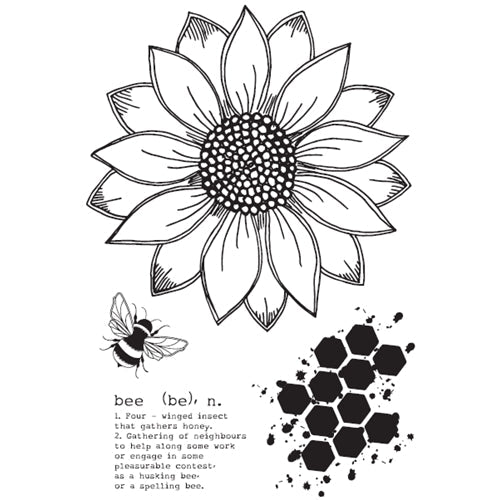 Simon Says Stamp! Julie Hickey Designs SUNFLOWER BEE Clear Stamps JH1019