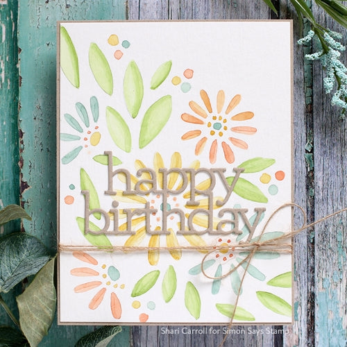 Simon Says Stamp! CZ Design Wafer Dies HAPPY BIRTHDAY czd82