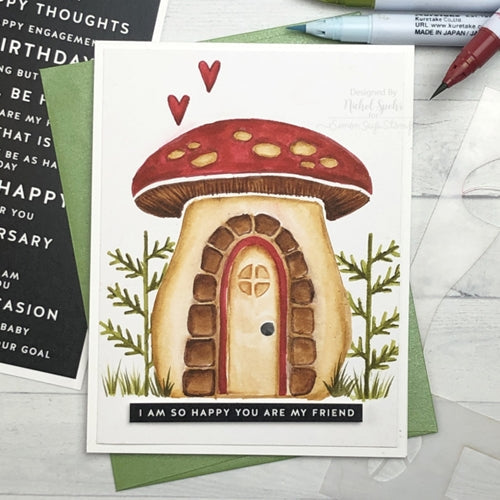 Simon Says Stamp! Simon Says Stamp Stencil MUSHROOM HOUSE ssst121465 | color-code:ALT11