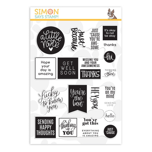 Simon Says Stamp! Simon Says Clear Stamps JUST BECAUSE WORD MIX 2 sss202098