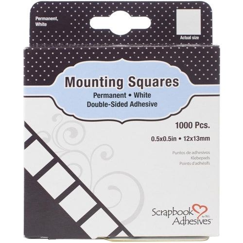Scrapbook Adhesives Mounting Squares 1000/Pkg-Permanent, White