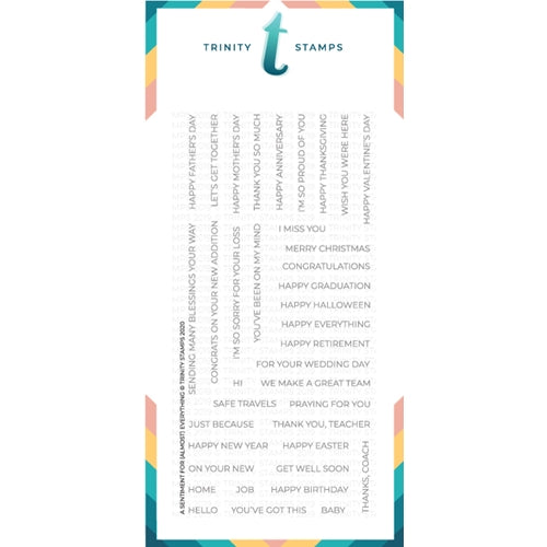 Simon Says Stamp! Trinity Stamps A SENTIMENT FOR ALMOST EVERYTHING Clear Stamp Set tps032