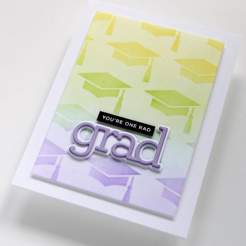 Simon Says Stamp! CZ Design GRAD WORD AND SHADOW Wafer Die czd89 | color-code:ALT0