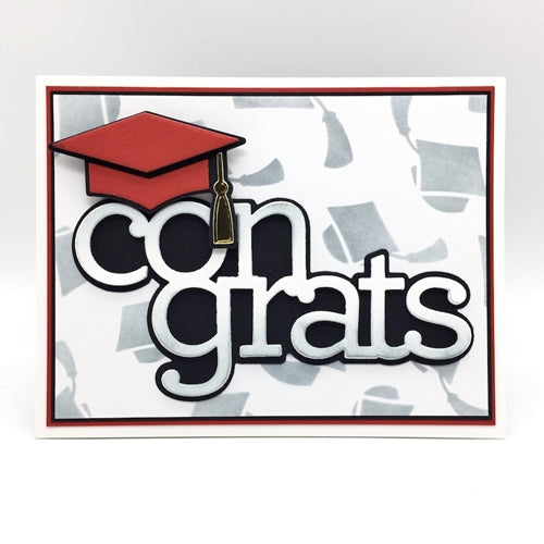 Simon Says Stamp! Simon Says Stamp Stencil GRADUATION CELEBRATION LAYERING SET ssst121477