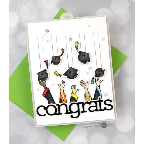 Simon Says Stamp! Simon Says Stamp HATS OFF GRAD Wafer Dies sssd112130c | color-code:ALT1