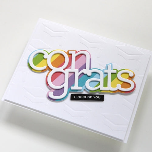 Simon Says Stamp! CZ Design EXTRA LARGE CONGRATS Wafer Die czd91 | color-code:ALT0