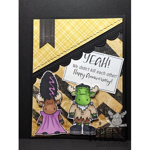 Simon Says Stamp! Riley And Company Funny Bones WE DIDN'T KILL EACH OTHER Cling Rubber Stamp RWD-787