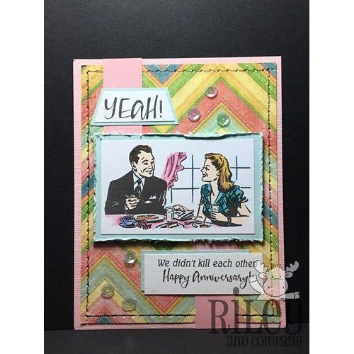 Simon Says Stamp! Riley And Company Funny Bones WE DIDN'T KILL EACH OTHER Cling Rubber Stamp RWD-787