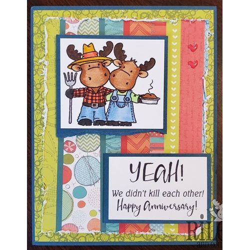 Simon Says Stamp! Riley And Company Funny Bones WE DIDN'T KILL EACH OTHER Cling Rubber Stamp RWD-787