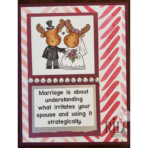 Simon Says Stamp! Riley And Company Funny Bones STRATEGIC MARRIAGE Cling Rubber Stamp RWD 800