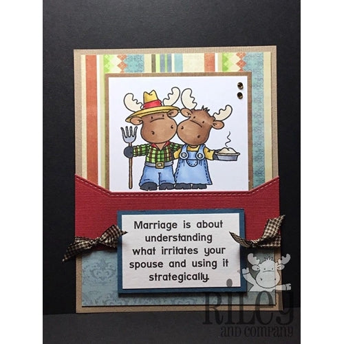 Simon Says Stamp! Riley And Company Funny Bones STRATEGIC MARRIAGE Cling Rubber Stamp RWD 800