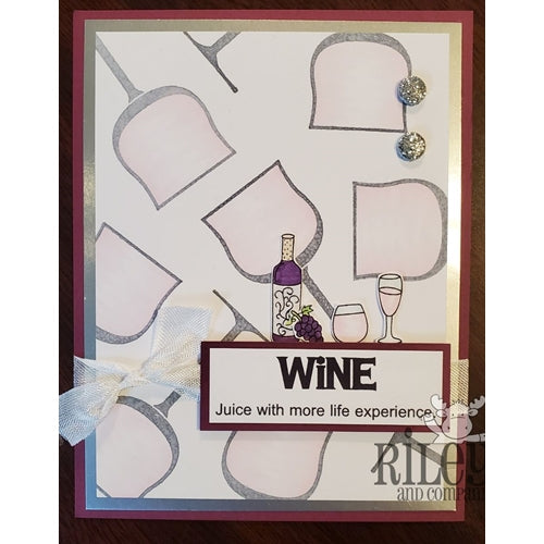Simon Says Stamp! Riley And Company Funny Bones JUICE WITH EXPERIENCE Cling Rubber Stamp RWD 793