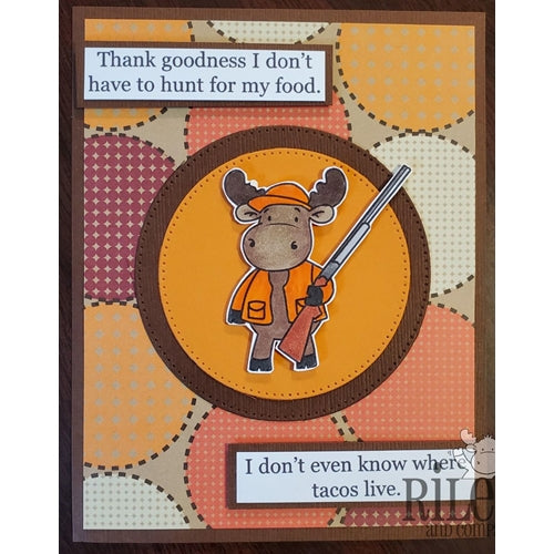 Simon Says Stamp! Riley And Company Funny Bones HUNT FOR TACOS Cling Rubber Stamp RWD 794