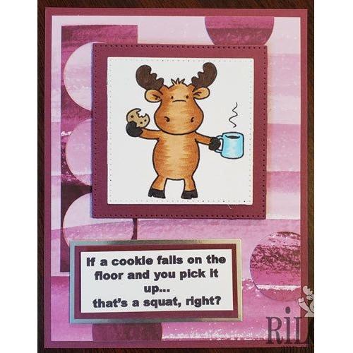 Simon Says Stamp! Riley And Company Funny Bones A COOKIE SQUAT Cling Stamp RWD-806