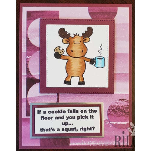 Simon Says Stamp! Riley And Company Funny Bones A COOKIE SQUAT Cling Stamp RWD-806