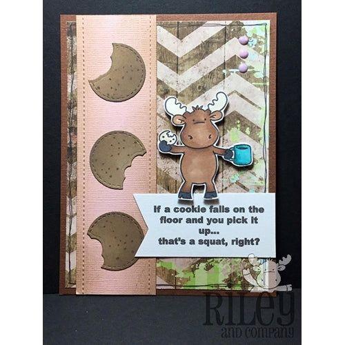 Simon Says Stamp! Riley And Company Funny Bones A COOKIE SQUAT Cling Stamp RWD-806