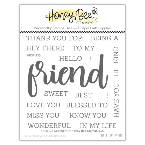 Simon Says Stamp! Honey Bee FRIEND Clear Stamp Set hbst235