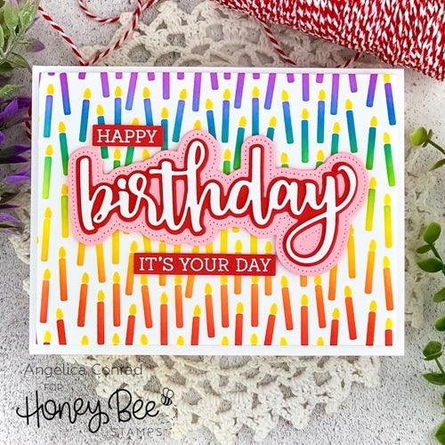Simon Says Stamp! Honey Bee BIRTHDAY CANDLE Stencils Set of 3 hbsl043 | color-code:ALT0