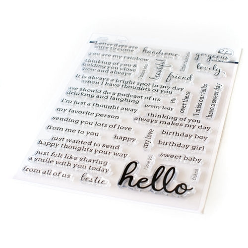 Simon Says Stamp! PinkFresh Studio SIMPLY SENTIMENTS HELLO Clear Stamp Set pfcs0920