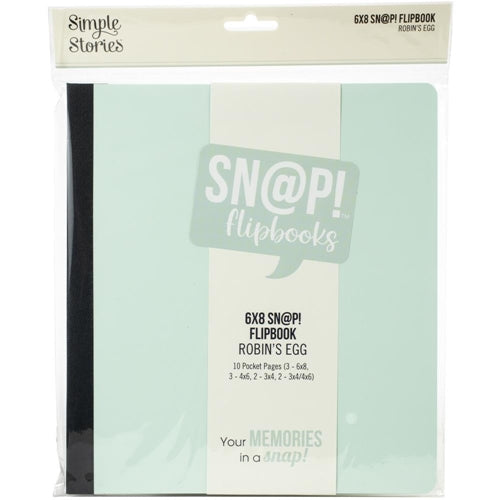 Simon Says Stamp! Simple Stories ROBIN'S EGG 6 x 8 Snap Flipbook 13304