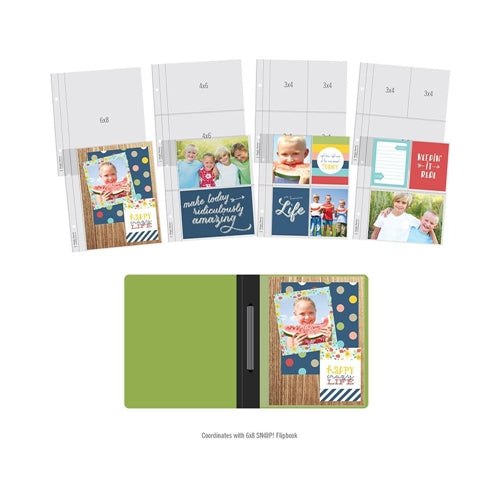 Simon Says Stamp! Simple Stories MULTIPACK REFILLS 6 x 8 Snap Flipbook Pages 13309