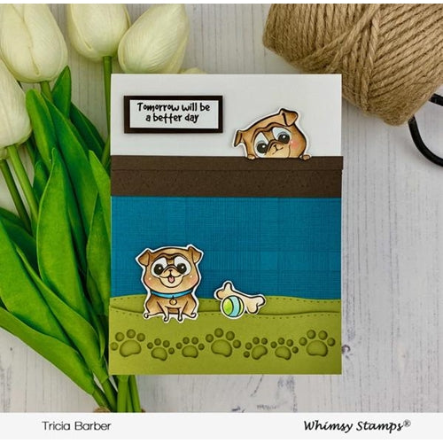 Simon Says Stamp! Whimsy Stamps PAWS AND BONES BORDER Dies WSD455