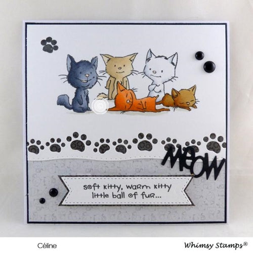 Simon Says Stamp! Whimsy Stamps PAWS AND BONES BORDER Dies WSD455