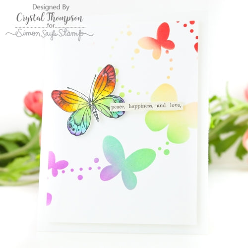 Simon Says Stamp! Simon Says Stamp Stencil BUTTERFLY TRAILS ssst121486