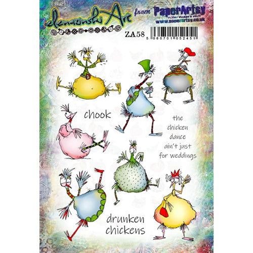 Simon Says Stamp! Paper Artsy ZINSKI ART 58 Cling Stamps za58