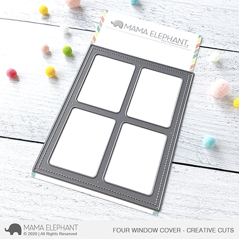 Simon Says Stamp! Mama Elephant FOUR WINDOW COVER Creative Cuts Steel Dies