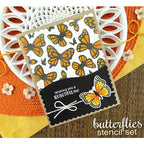 Simon Says Stamp! Newton's Nook Designs BUTTERFLIES Stencil Set NN2005T01
