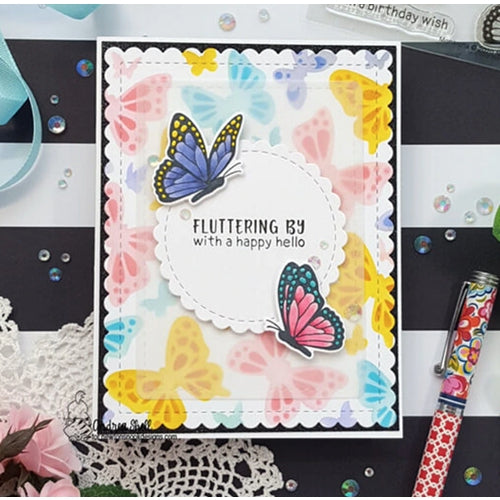 Simon Says Stamp! Newton's Nook Designs BUTTERFLIES Stencil Set NN2005T01
