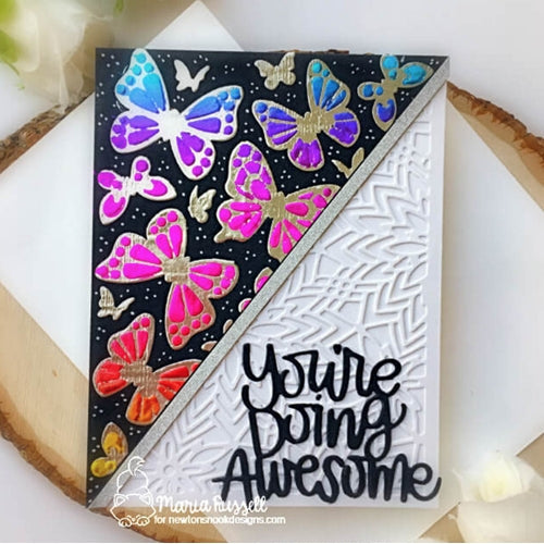 Simon Says Stamp! Newton's Nook Designs BUTTERFLIES Stencil Set NN2005T01