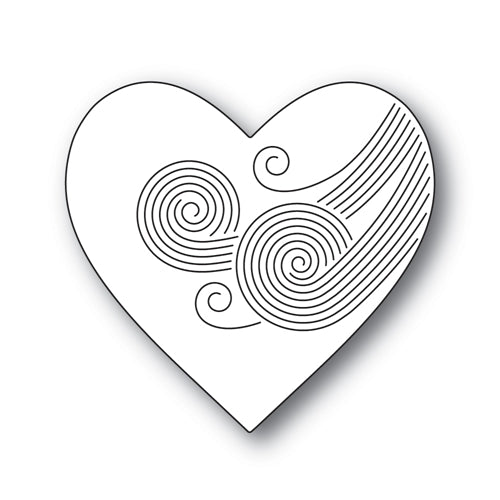 Simon Says Stamp! Simon Says Stamp ETCHED SWIRL HEART Wafer Die s691