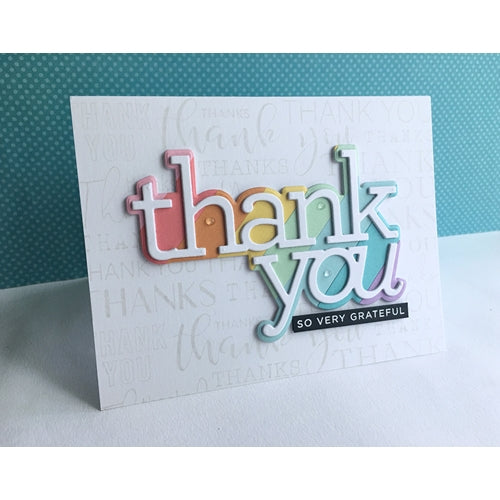 Simon Says Stamp! CZ Design EXTRA LARGE THANK YOU Wafer Dies czd90 | color-code:ALT5