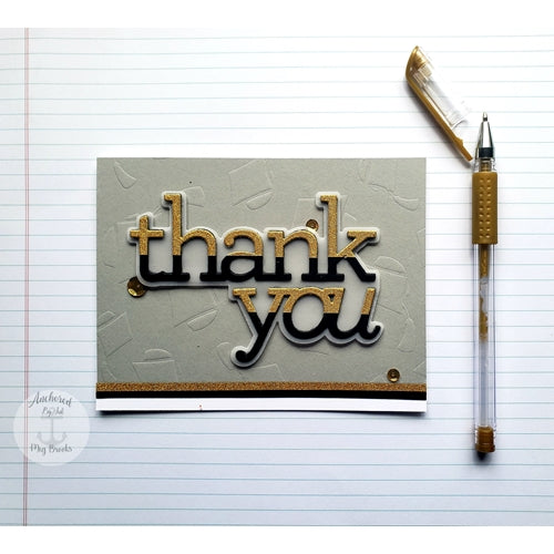 Simon Says Stamp! CZ Design EXTRA LARGE THANK YOU Wafer Dies czd90