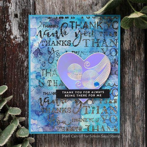 Simon Says Stamp! Simon Says Cling Stamp THANK YOU BACKGROUND sss102149
