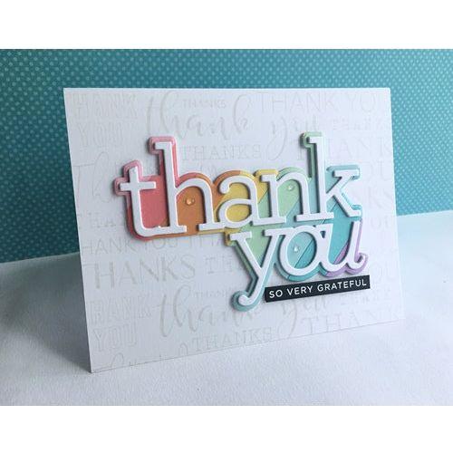 Simon Says Stamp! Simon Says Cling Stamp THANK YOU BACKGROUND sss102149