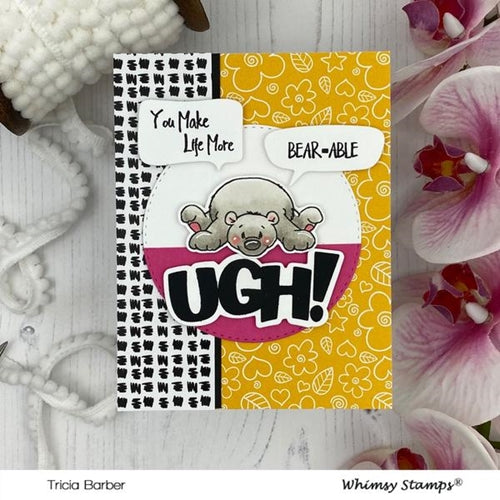 Simon Says Stamp! Whimsy Stamps UGH WORD AND SHADOW Dies WSD459