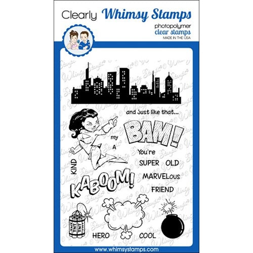 Simon Says Stamp! Whimsy Stamps BAM YOU'RE OLD Clear Stamps CWSD316