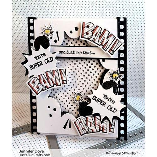 Simon Says Stamp! Whimsy Stamps COMIC BURST A2 Die WSD464