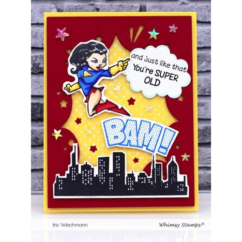 Simon Says Stamp! Whimsy Stamps COMIC BURST A2 Die WSD464
