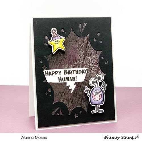Simon Says Stamp! Whimsy Stamps COMIC BURST A2 Die WSD464
