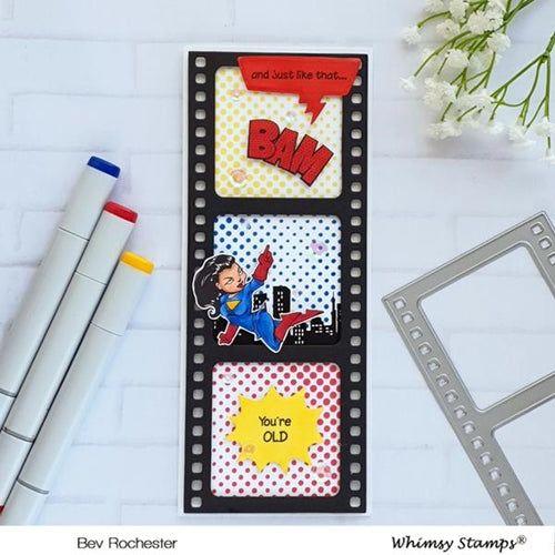 Simon Says Stamp! Whimsy Stamps COMIC HALF TONE Stencil WSS129