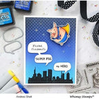 Simon Says Stamp! Whimsy Stamps COMIC HALF TONE Stencil WSS129
