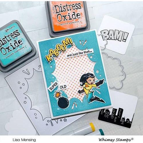 Simon Says Stamp! Whimsy Stamps COMIC HALF TONE Stencil WSS129