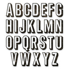 Simon Says Stamp! Tim Holtz Sizzix ALPHANUMERIC SHADOW UPPER Thinlits Die Set 664729