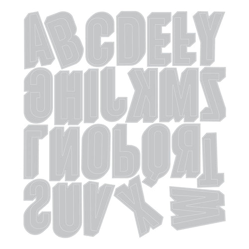 Simon Says Stamp! Tim Holtz Sizzix ALPHANUMERIC SHADOW UPPER Thinlits Die Set 664729