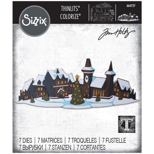 Simon Says Stamp! Tim Holtz Sizzix HOLIDAY VILLAGE Colorize Thinlits Dies 664737