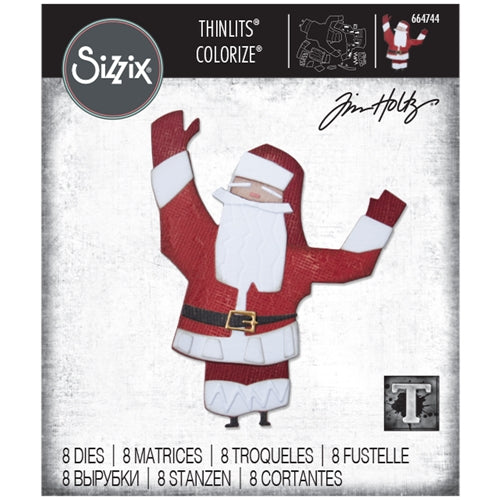 Simon Says Stamp! Tim Holtz Sizzix Santa Claus PAPERCUT CHRISTMAS 1 Colorize Thinlits Dies 664744